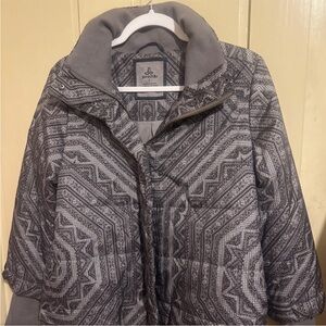 Prana Charcoal Geometric Jacket